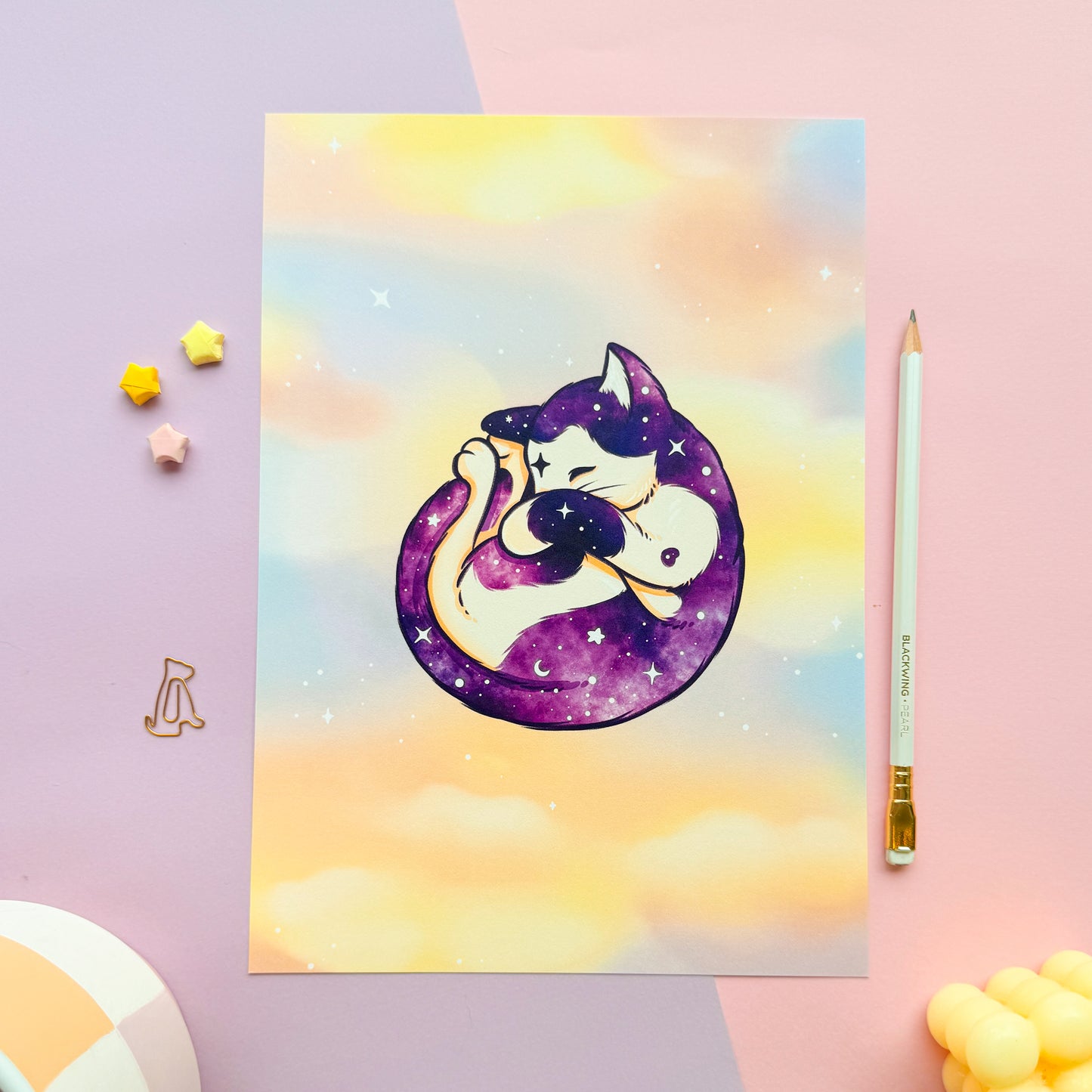 Galaxy Kitty Art Print