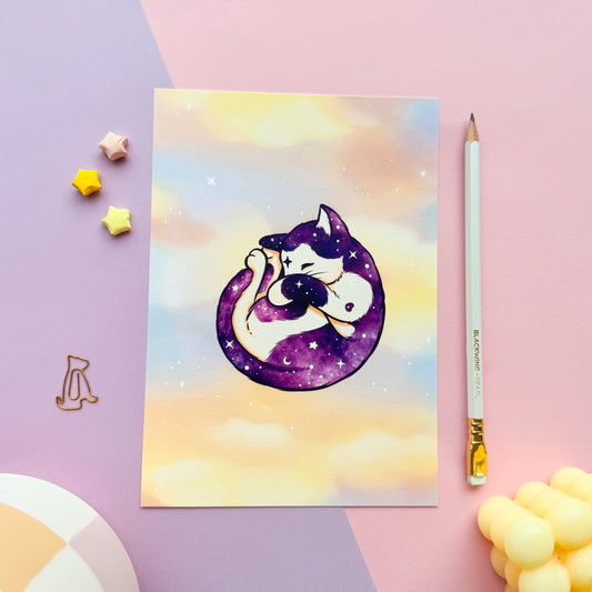 Galaxy Kitty Art Print