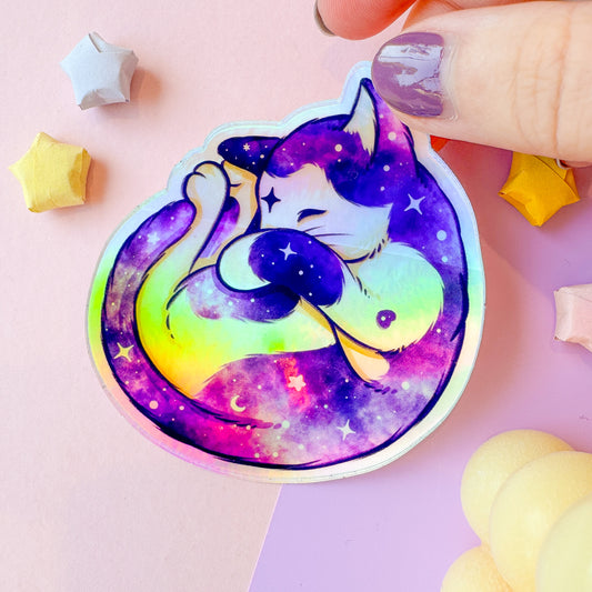 Galaxy Kitty Holographic sticker