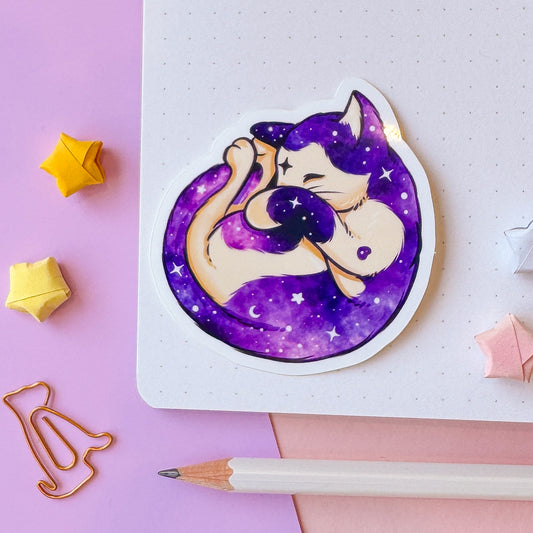 Galaxy cat sticker