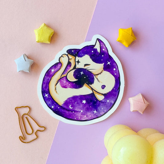 Galaxy cat sticker
