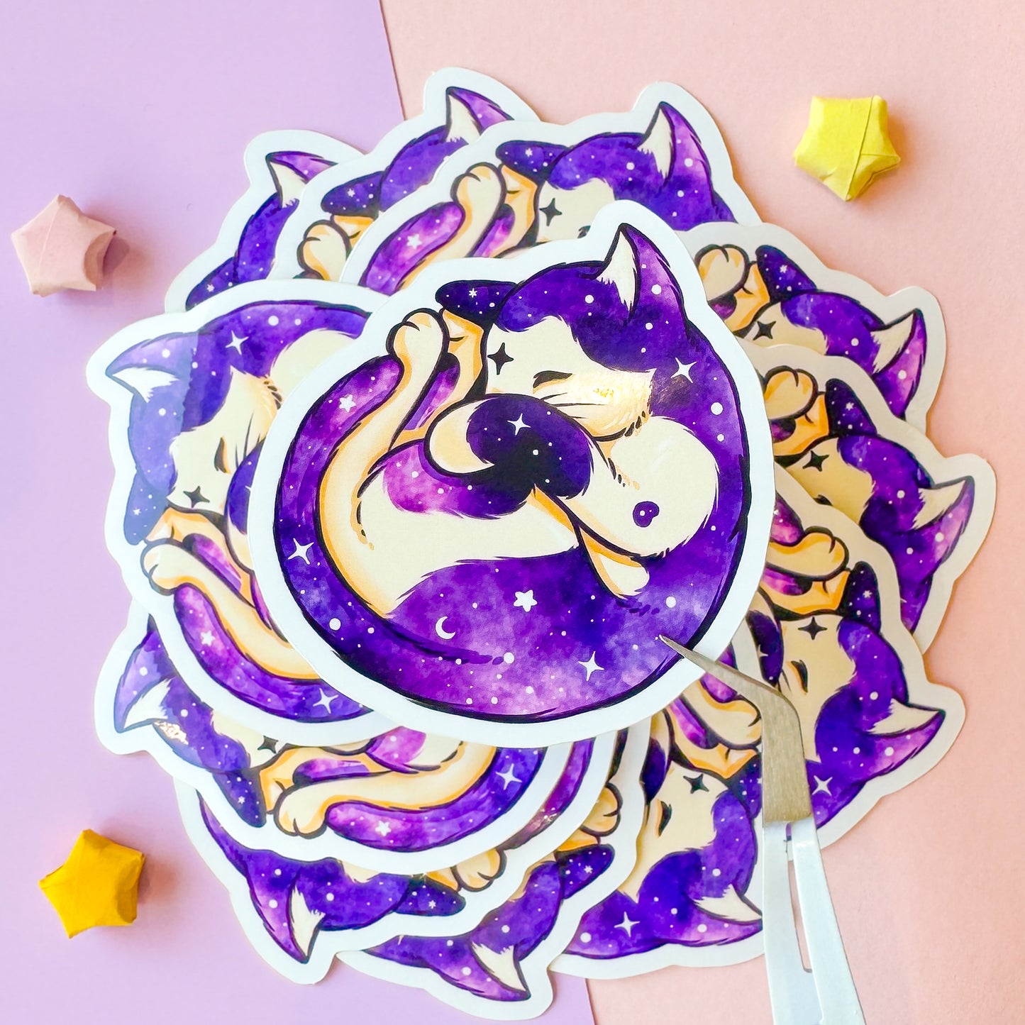 Galaxy cat sticker