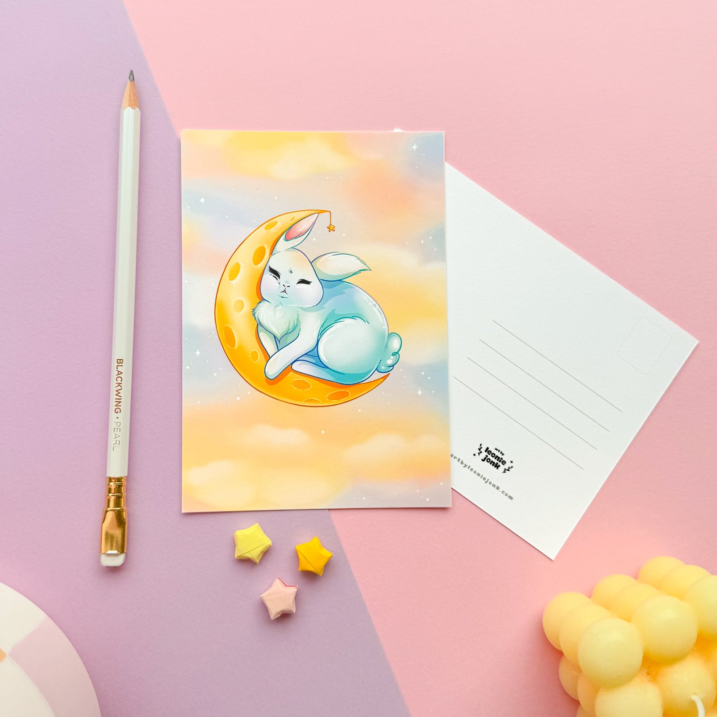 Moon bunny Art Print