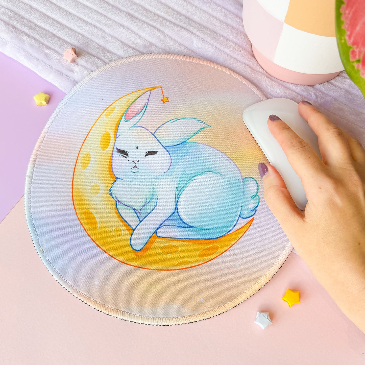 Moon Bunny Mousepad