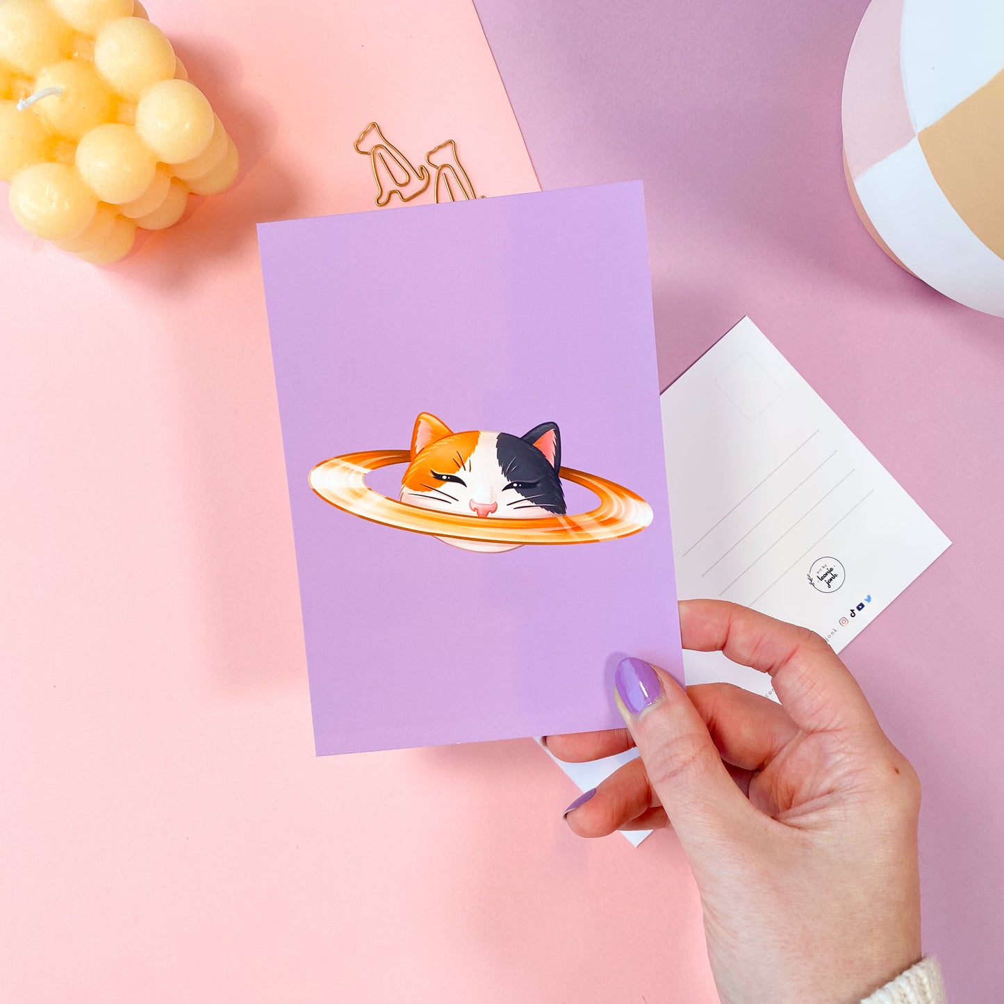 Caturn Art Print