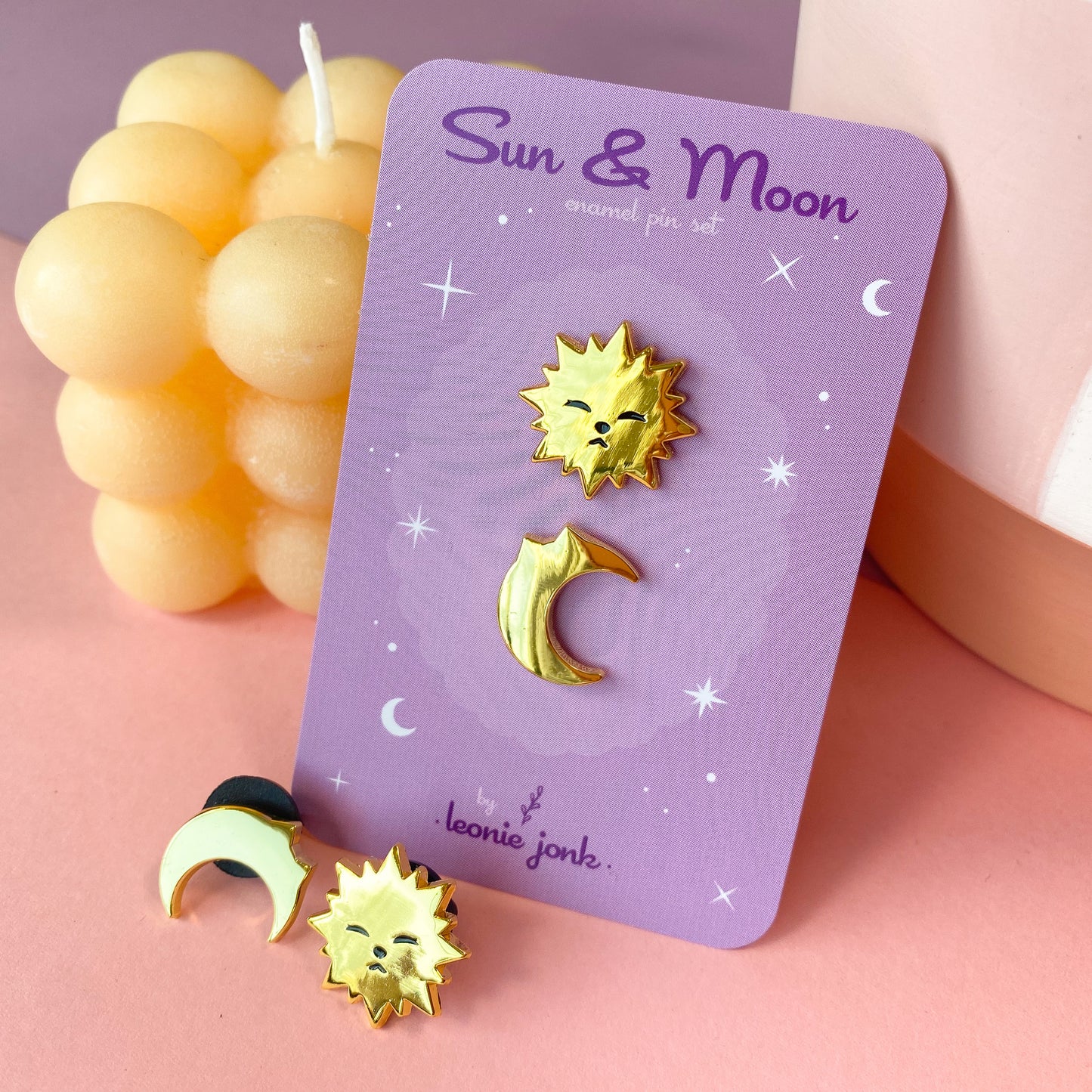 Sun & Moon mini pin set