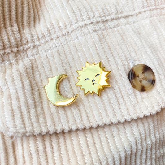 Sun & Moon mini pin set