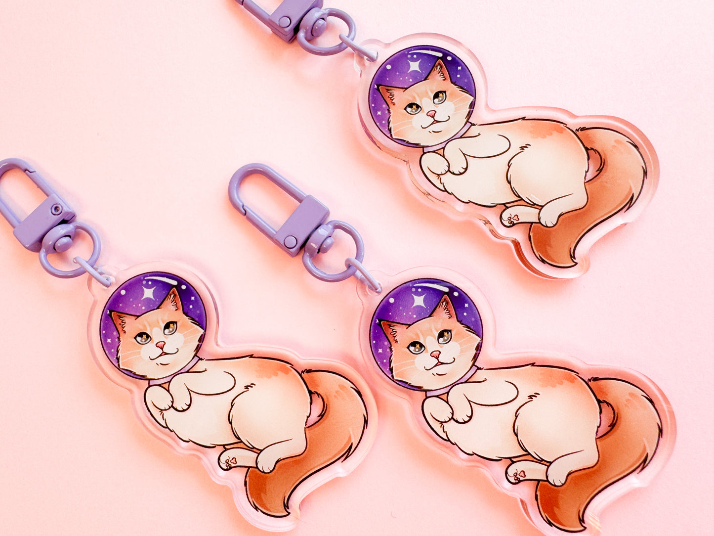 Ragdoll Catstronaut Keychain