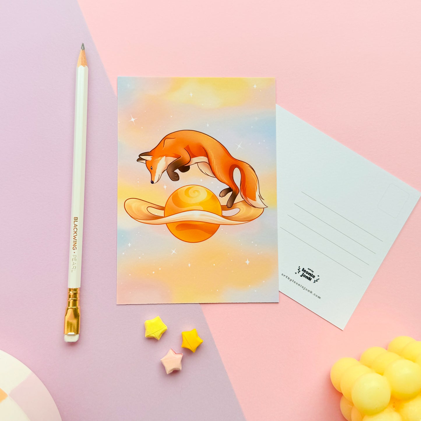 Saturn Fox Art Print