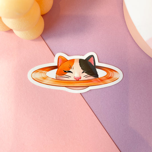 Caturn sticker