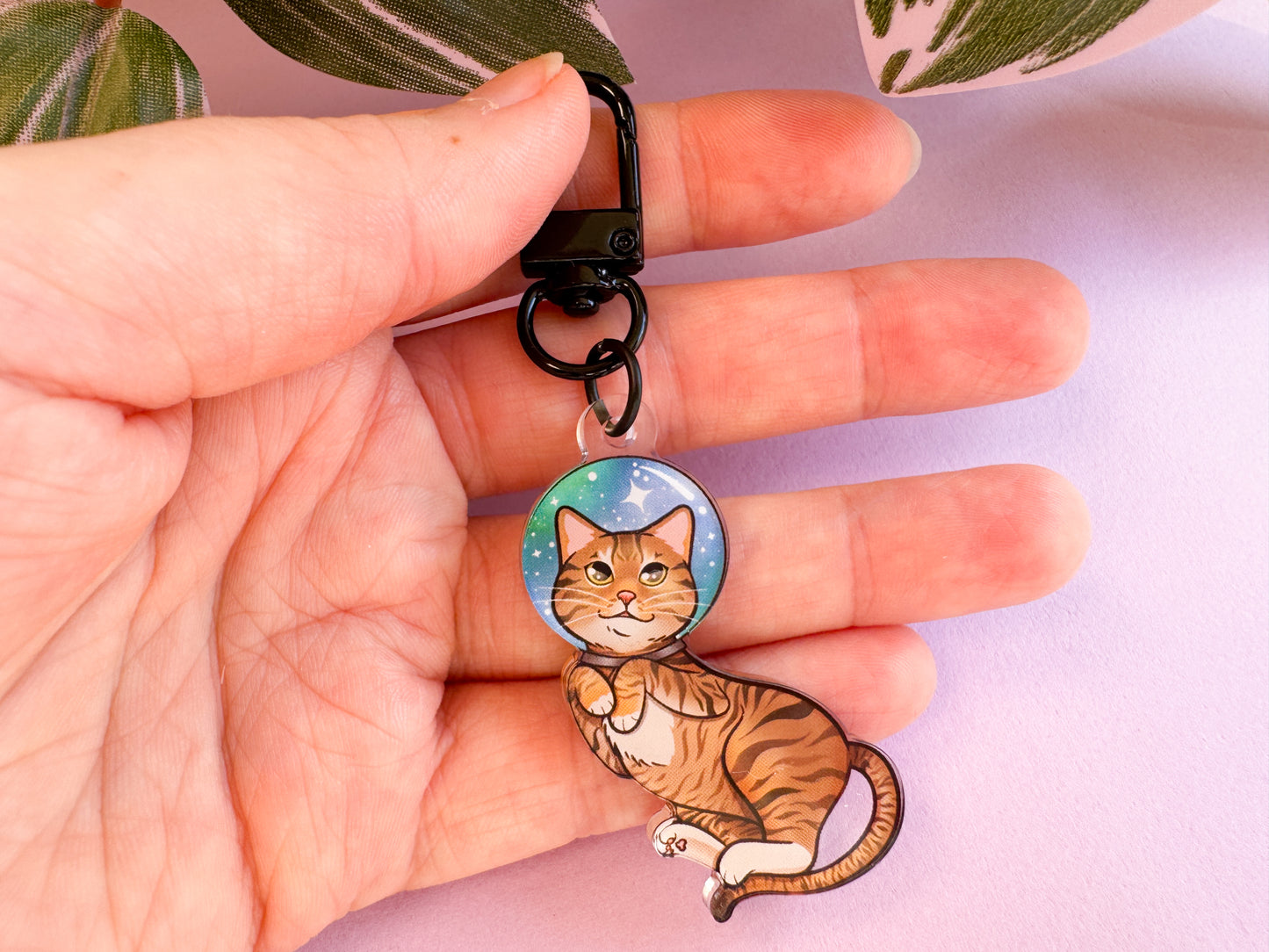 Tabby Catstronaut Keychain