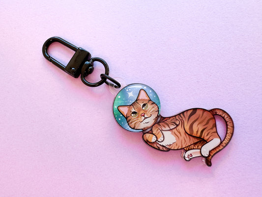 Tabby Catstronaut Keychain