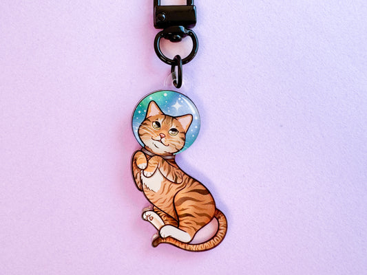 Tabby Catstronaut Keychain