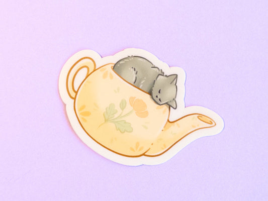Teapot Kitty Sticker