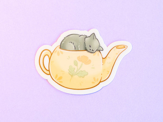 Teapot Kitty Sticker