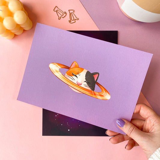 Caturn Art Print