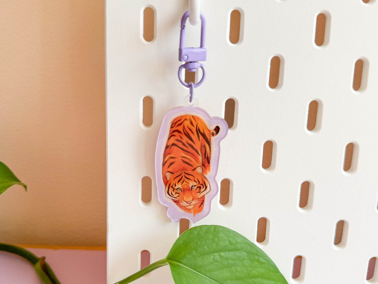 Purple Tiger Keychain