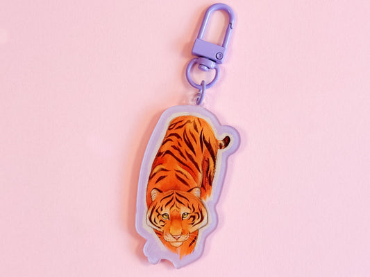 Purple Tiger Keychain
